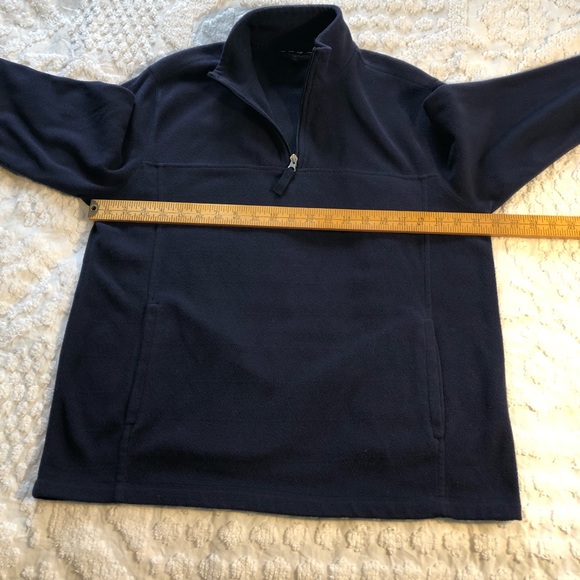 Navy blue fleece Charter Club 1/4 zip size medium 100% polyester - Picture 5 of 7